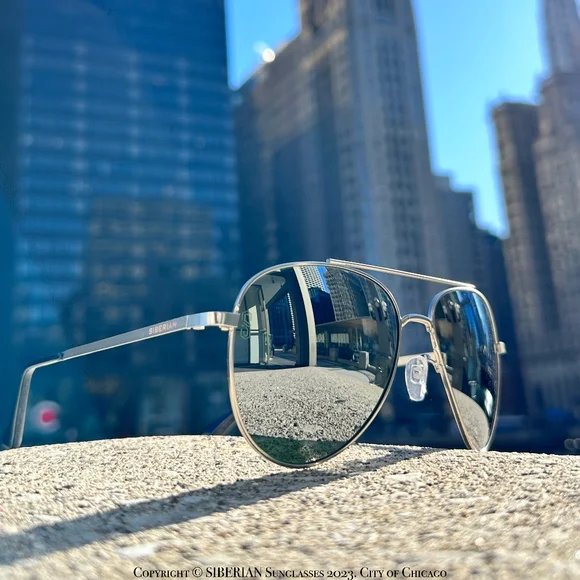 🇺🇸SILVER Flash Mirror Premium Aviator Sunglasses - Picture 3 of 13